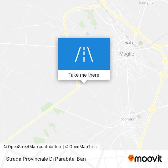 Strada Provinciale Di Parabita map