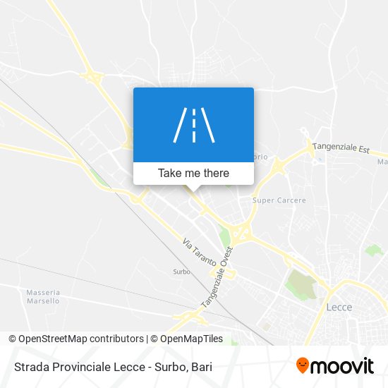 Strada Provinciale Lecce - Surbo map