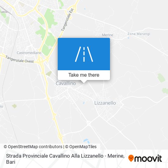 Strada Provinciale Cavallino Alla Lizzanello - Merine map