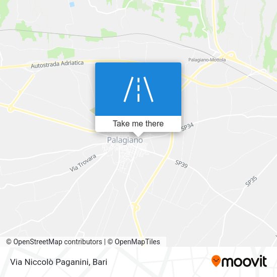 Via Niccolò Paganini map