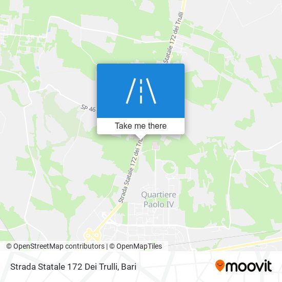 Strada Statale 172 Dei Trulli map