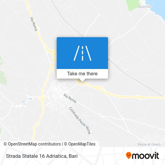 Strada Statale 16 Adriatica map