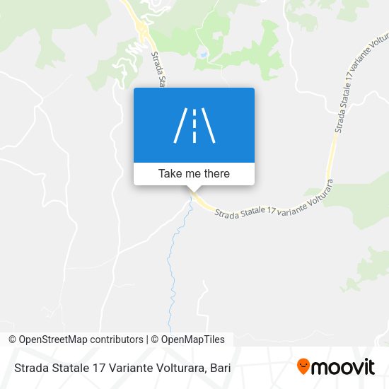 Strada Statale 17 Variante Volturara map