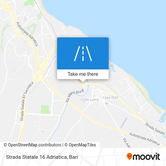 Strada Statale 16 Adriatica map