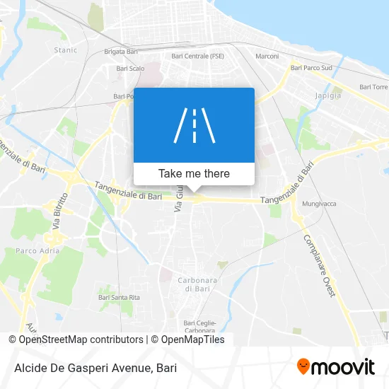 Alcide De Gasperi Avenue map