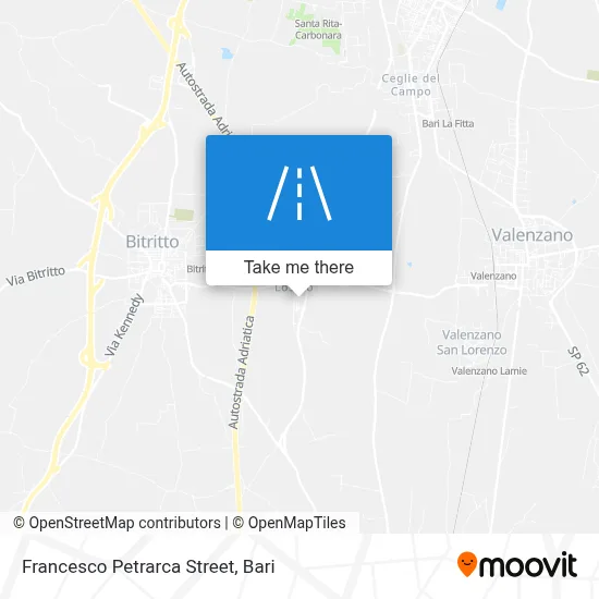Francesco Petrarca Street map