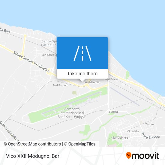 Vico XXII Modugno map