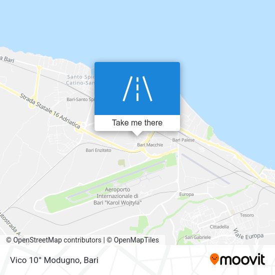 Vico 10° Modugno map