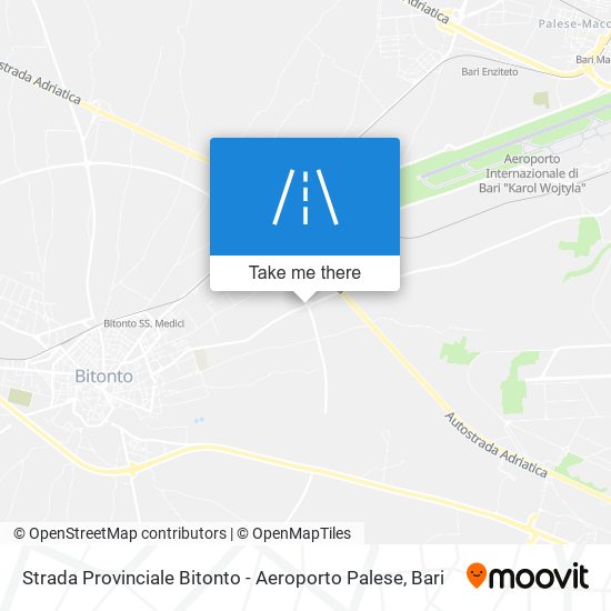Strada Provinciale Bitonto - Aeroporto Palese map