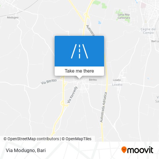 Via Modugno map