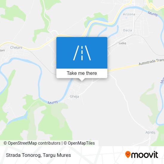 Strada Tonorog map