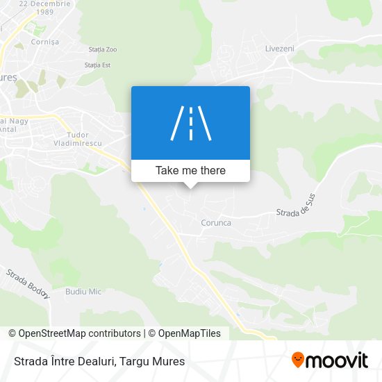 Strada Între Dealuri map