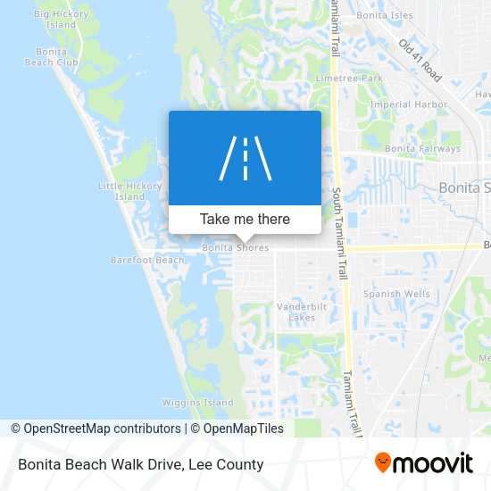 Bonita Beach Walk Drive map