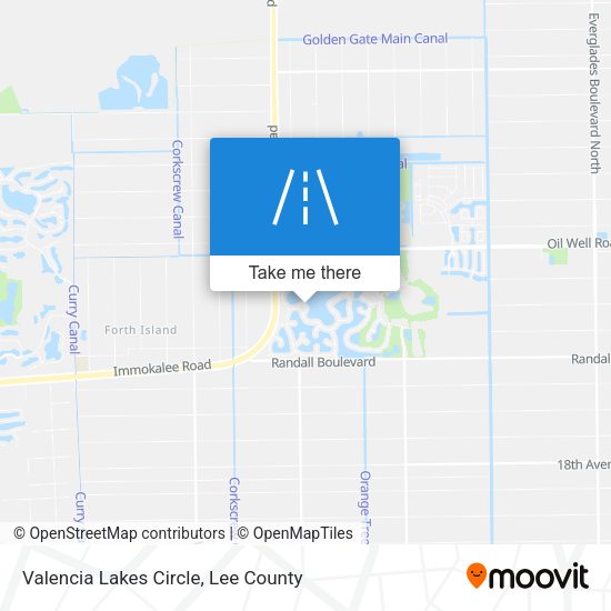 Mapa de Valencia Lakes Circle