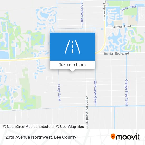 20th Avenue Northwest map