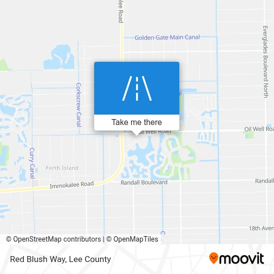 Red Blush Way map