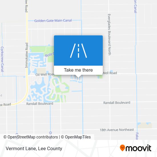 Vermont Lane map