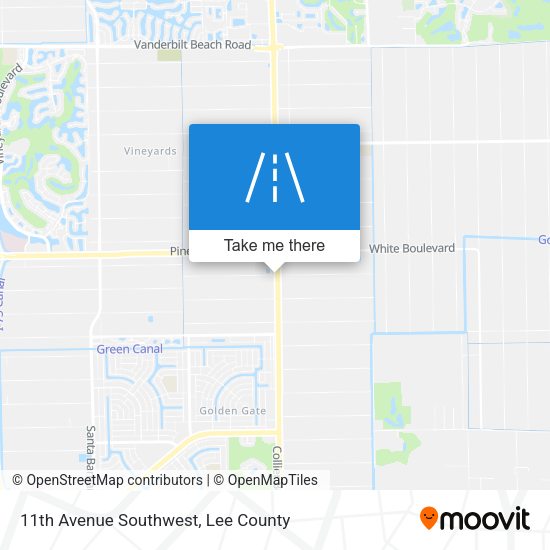 11th Avenue Southwest map