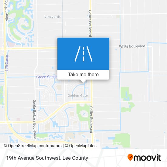 19th Avenue Southwest map
