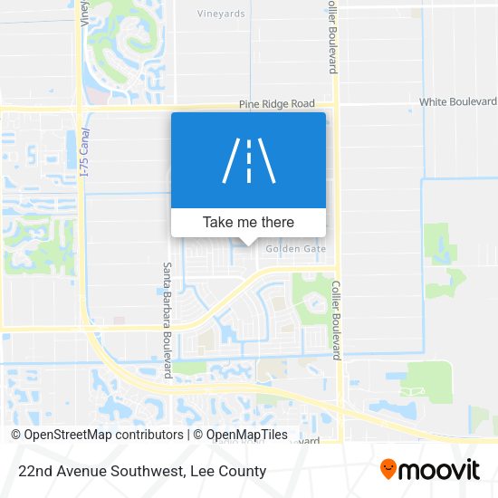Mapa de 22nd Avenue Southwest