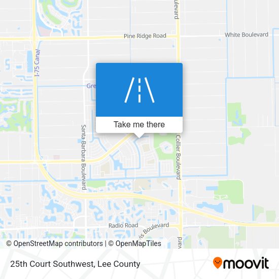 25th Court Southwest map