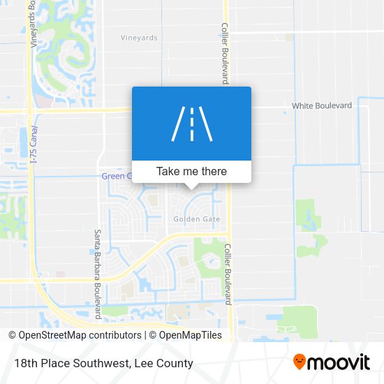 Mapa de 18th Place Southwest