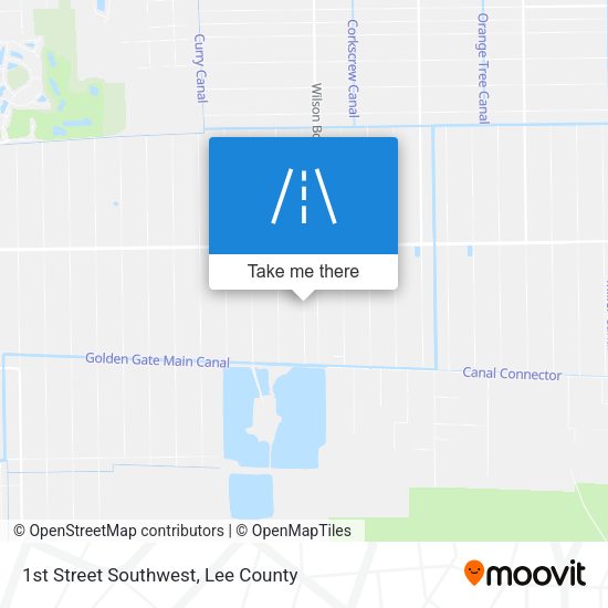1st Street Southwest map