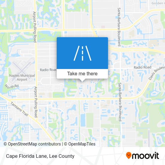 Cape Florida Lane map