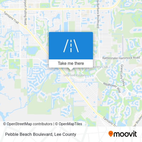 Pebble Beach Boulevard map
