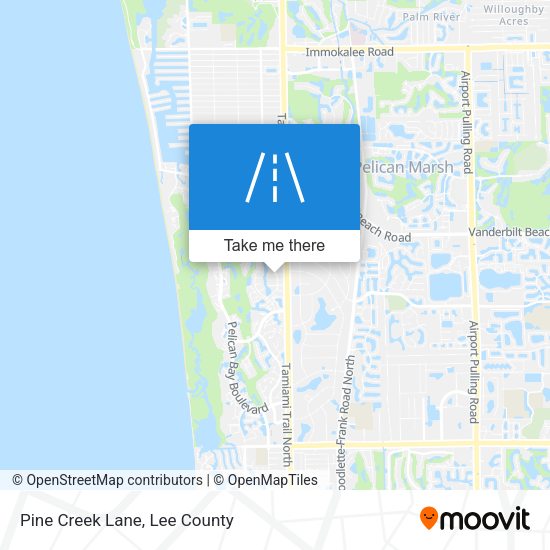 Pine Creek Lane map