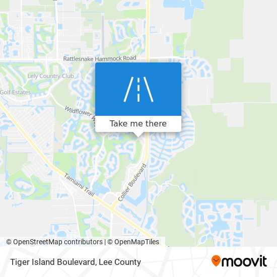 Tiger Island Boulevard map