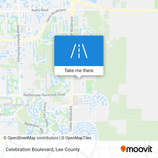 Celebration Boulevard map