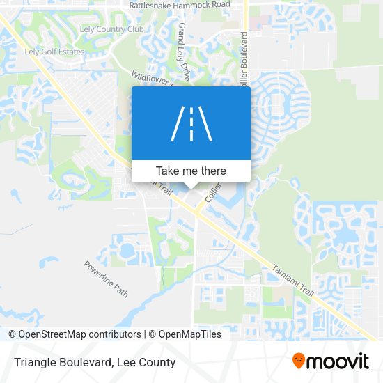 Triangle Boulevard map