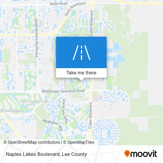 Naples Lakes Boulevard map