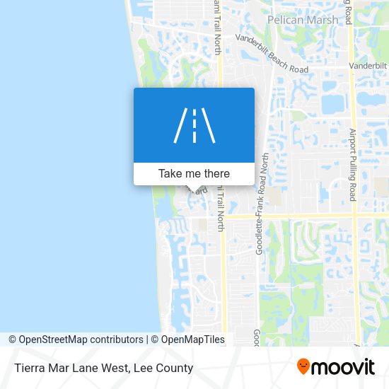 Tierra Mar Lane West map