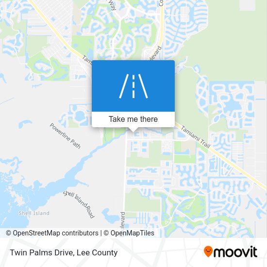 Twin Palms Drive map