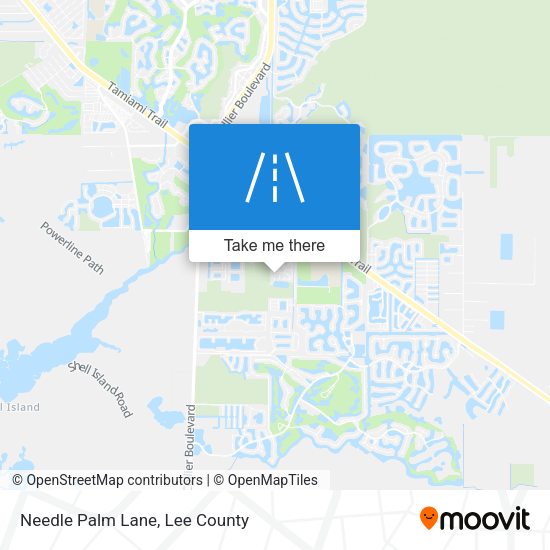 Needle Palm Lane map