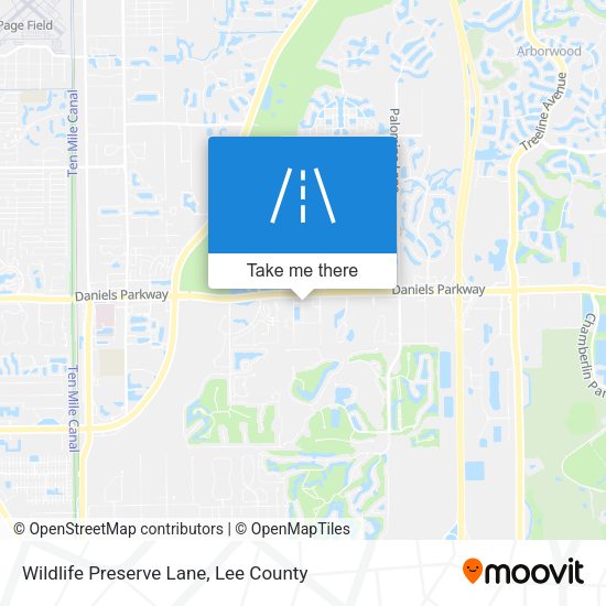 Wildlife Preserve Lane map
