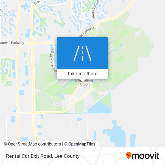 Rental Car Exit Road map