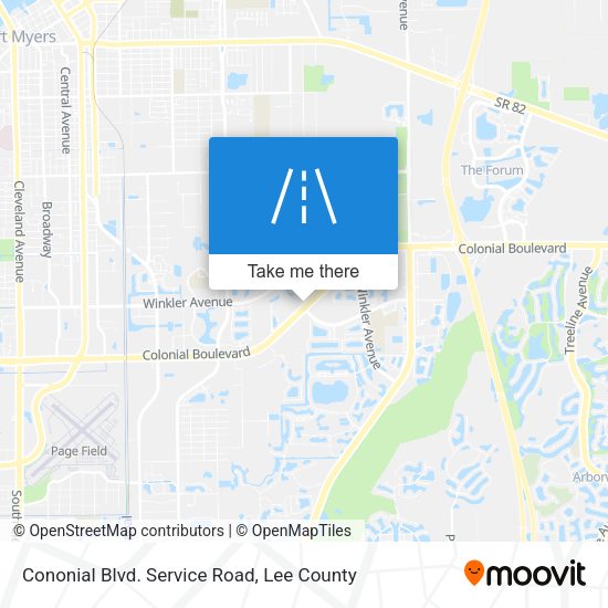 Mapa de Cononial Blvd. Service Road