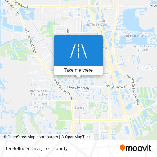 La Bellucia Drive map
