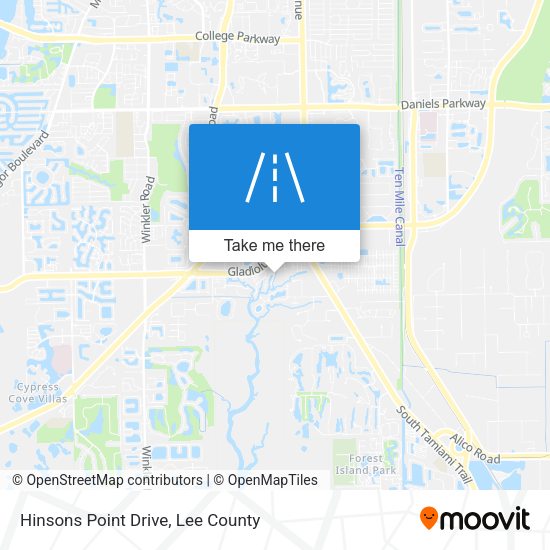 Hinsons Point Drive map
