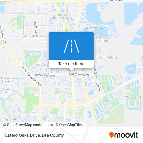 Estero Oaks Drive map