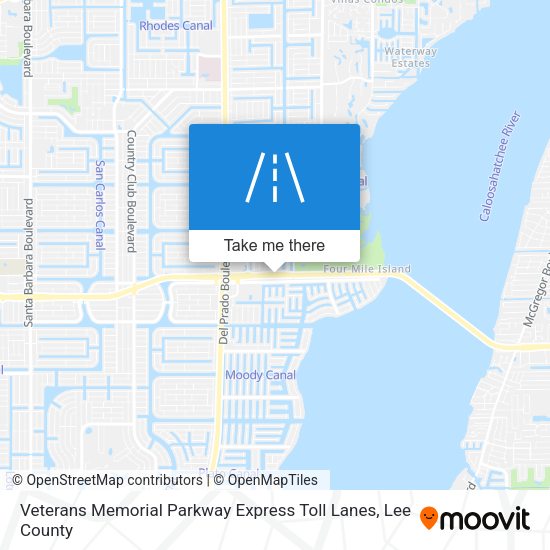 Veterans Memorial Parkway Express Toll Lanes map