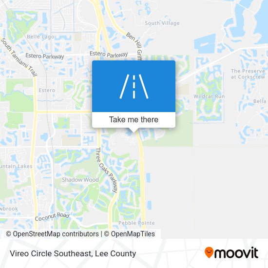 Vireo Circle Southeast map