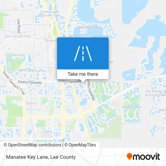 Manatee Key Lane map