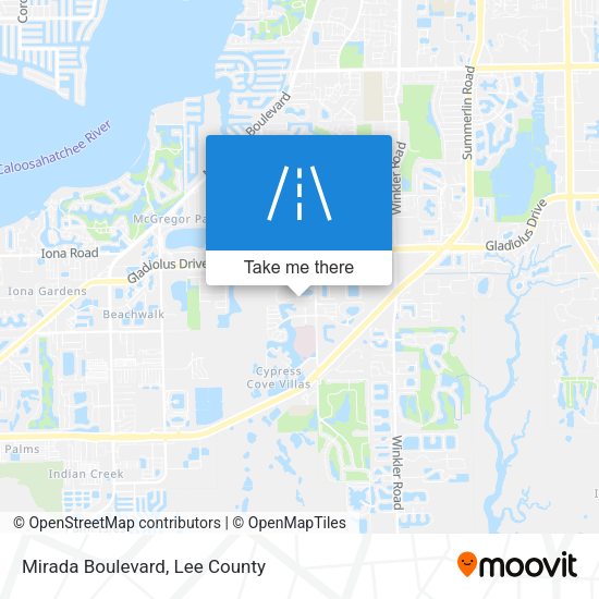 Mirada Boulevard map