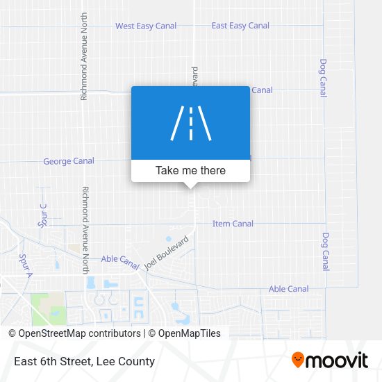 East 6th Street map