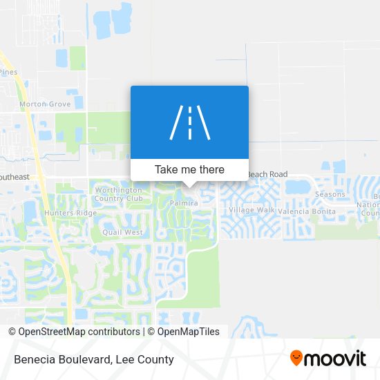 Benecia Boulevard map