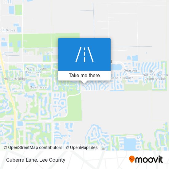 Mapa de Cuberra Lane
